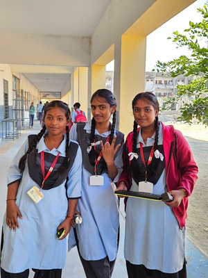 Three students at the fest