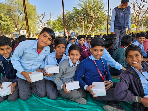 Students with takeaways from the fest